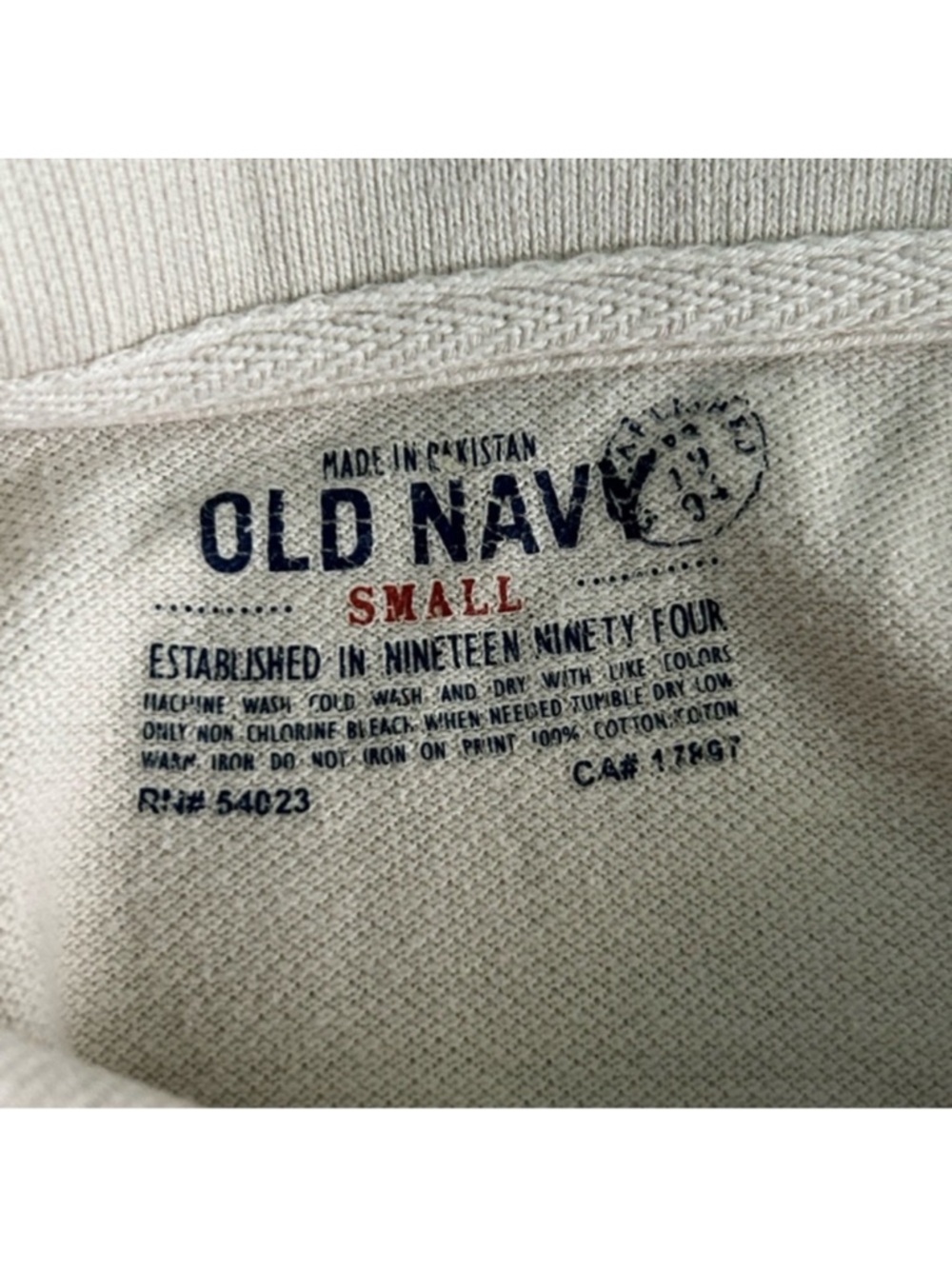 Old Navy Polo Shirt in Beige - Size S Unisex - Picture 4 of 7